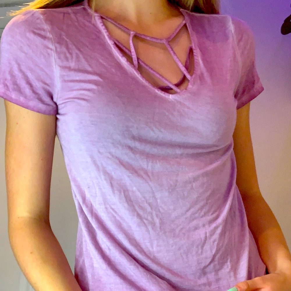 pink rose tee